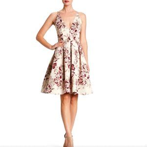 open lace back dress Dress The Population Nicole Dress - White
